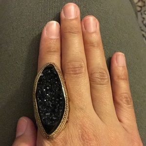 Black deco ring